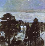 Edvard Munch White night oil painting artist